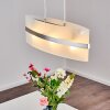 Suspension Avellino Acier inoxydable, Blanc, 3 lumières