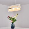 Suspension Avellino Acier inoxydable, Blanc, 3 lumières