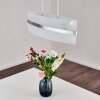 Suspension Avellino Acier inoxydable, Blanc, 3 lumières