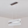 Suspension Avellino Acier inoxydable, Blanc, 3 lumières