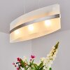 Suspension Avellino Acier inoxydable, Blanc, 3 lumières