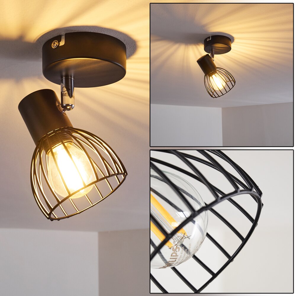 Plafonnier Bolderslev Chrome, Noir, 1 lumière main product photo