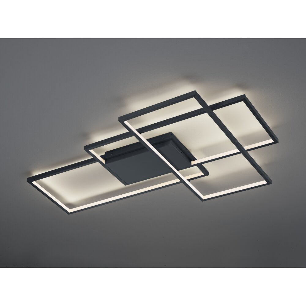 Plafonnier Trio THIAGO LED Anthracite, 1 lumière, Télécommandes, Changeur de couleurs main product photo