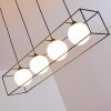 Suspension Legano Noir, Blanc, 4 lumières