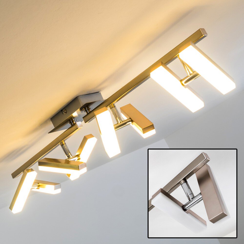 Plafonnier Sakami LED Nickel mat, 8 lumières main product photo