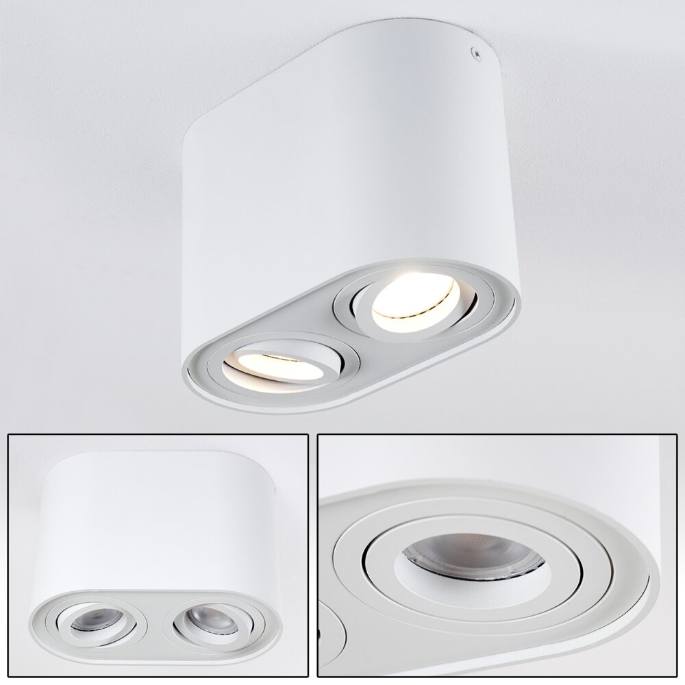 Plafonnier Quimper Blanc, 2 lumières main product photo