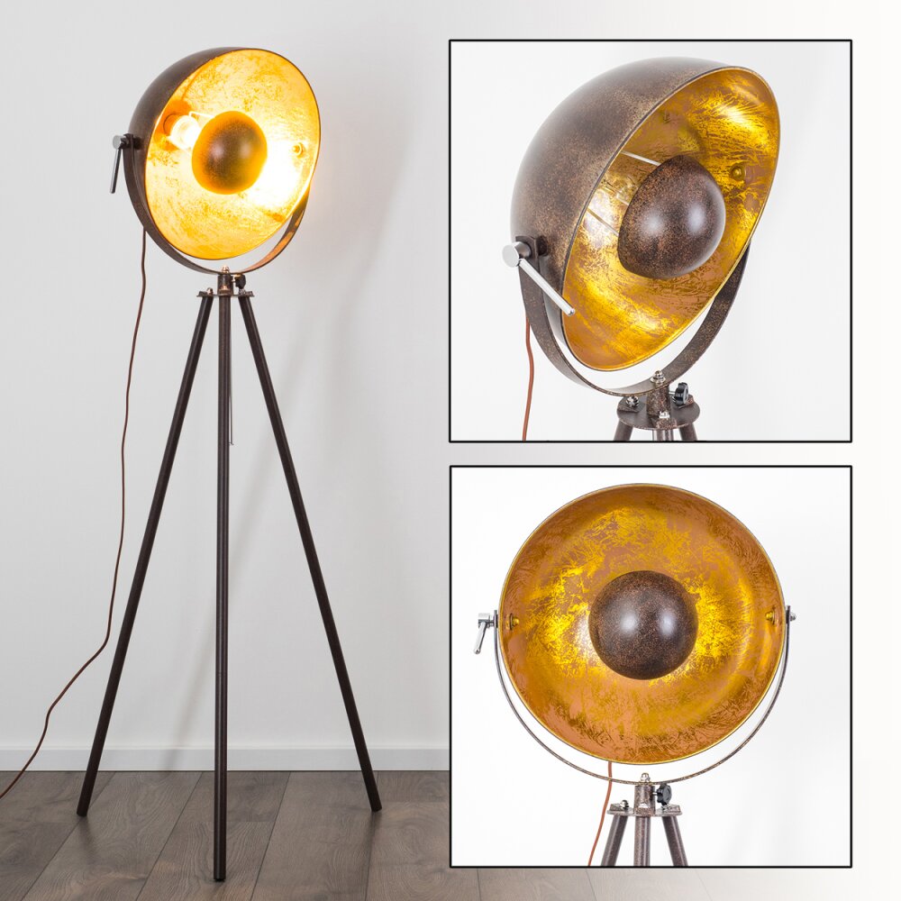 Lampadaire Maloy Chrome, Rouille, 1 lumière main product photo