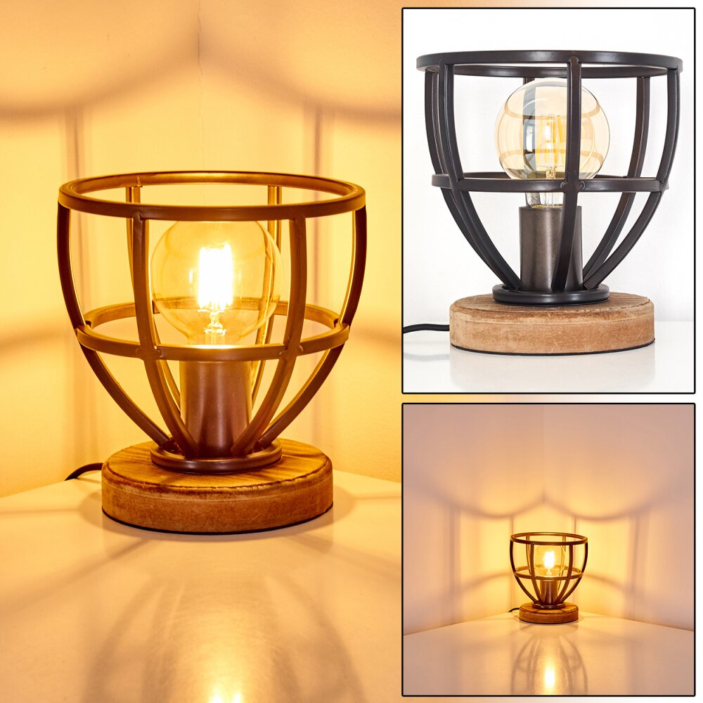 Lampe à poser Haervej Bois clair, Noir, 1 lumière main product photo