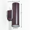 Applique murale d'extérieur Brachy LED Rouge, Noir, 2 lumières