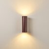 Applique murale d'extérieur Brachy LED Rouge, Noir, 2 lumières