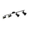 Spot de plafond EGLO SERAS LED Noir, 4 lumières Spot de plafond EGLO SERAS LED Noir, 4 lumières