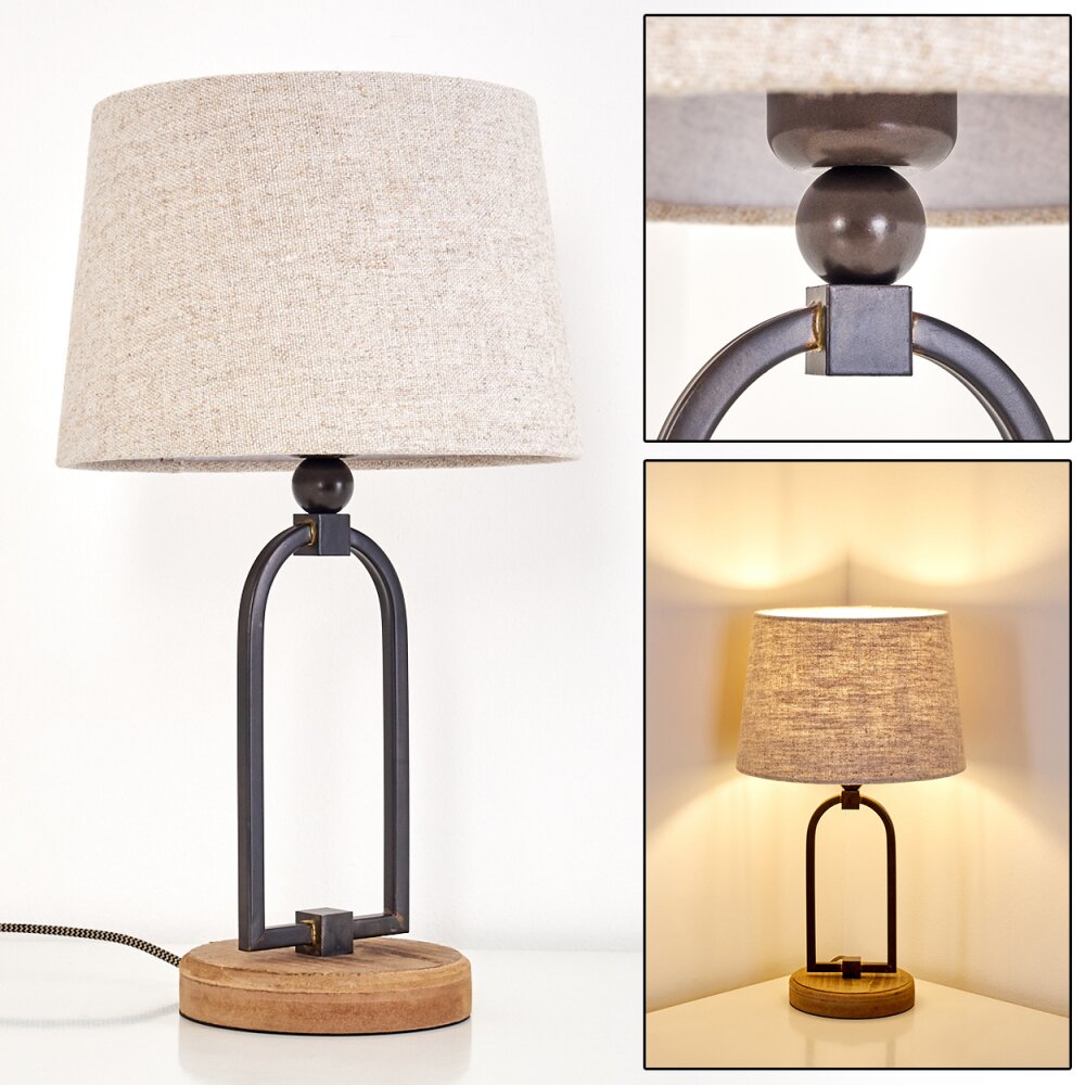 Lampe à poser Logumkolster Crème, 1 lumière main product photo