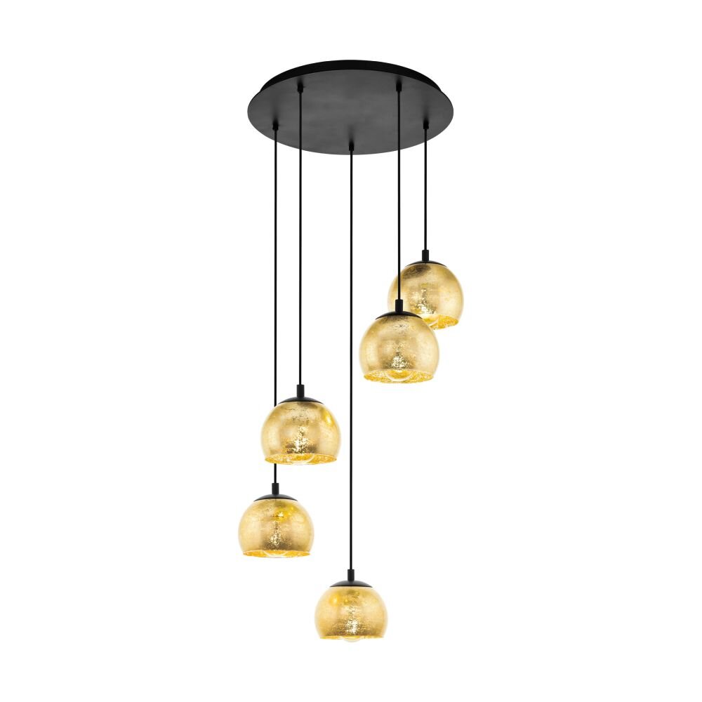 Suspension EGLO ALBARACCIN Noir, 5 lumières main product photo