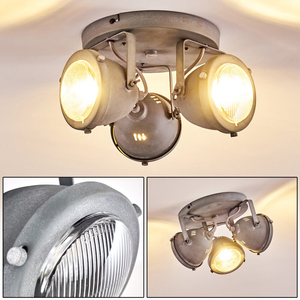Plafonnier Glostrup LED Gris, 3 lumières main product photo