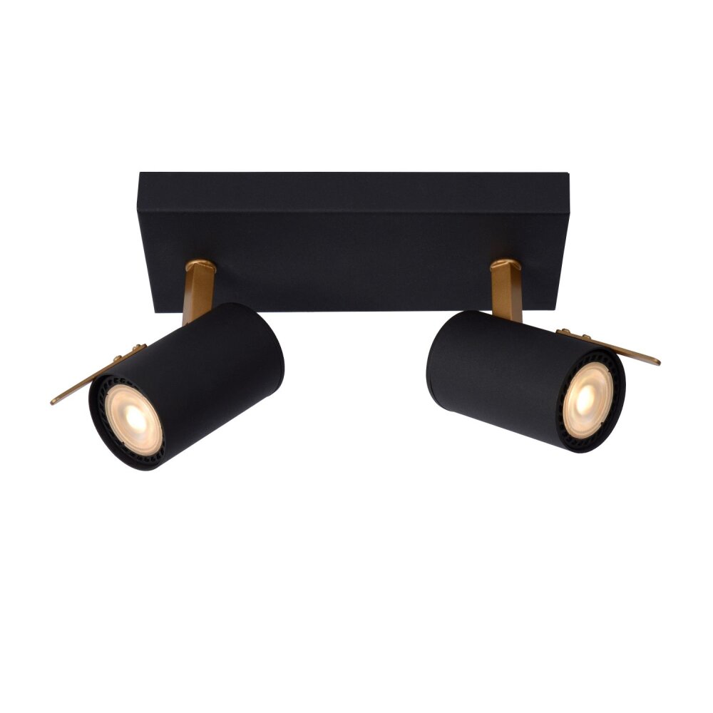 Spot de plafond Lucide GRONY Noir, 2 lumières main product photo