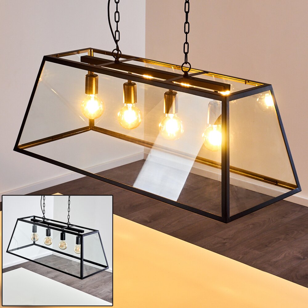 Suspension Nittorp Noir, 4 lumières main product photo