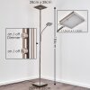 Lampadaire à vasque Veteli LED Acier inoxydable, 2 lumières