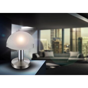 Lampe à poser Globo LED Nickel mat, 1 lumière