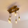 Plafonnier Rimforsa Brun, Laiton, Rouille, 6 lumières