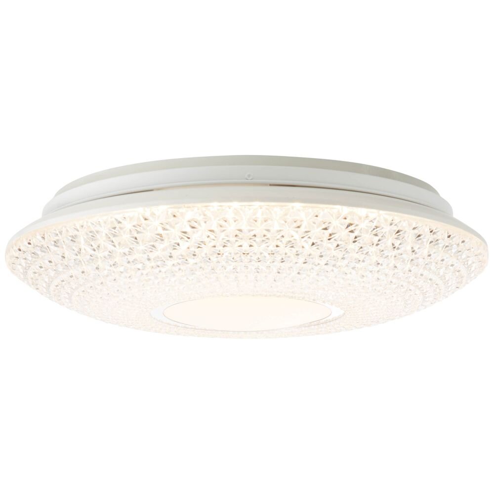 Plafonnier Brilliant Lucian LED Blanc, 1 lumière, Télécommandes, Changeur de couleurs main product photo