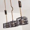 Suspension Macatawa Brun, Noir, 3 lumières