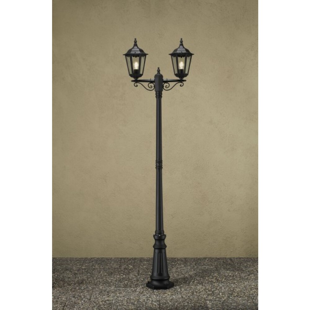 Lampadaire Konstsmide Firenze Noir, 2 lumières main product photo