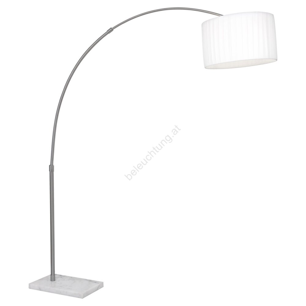 Lampadaire Globo LA NUBE Acier inoxydable, Nickel mat, Blanc, 1 lumière main product photo