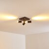 Plafonnier Zuoz Chrome, Rouille, 4 lumières