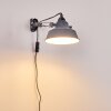 Applique murale Luven Gris, 1 lumière