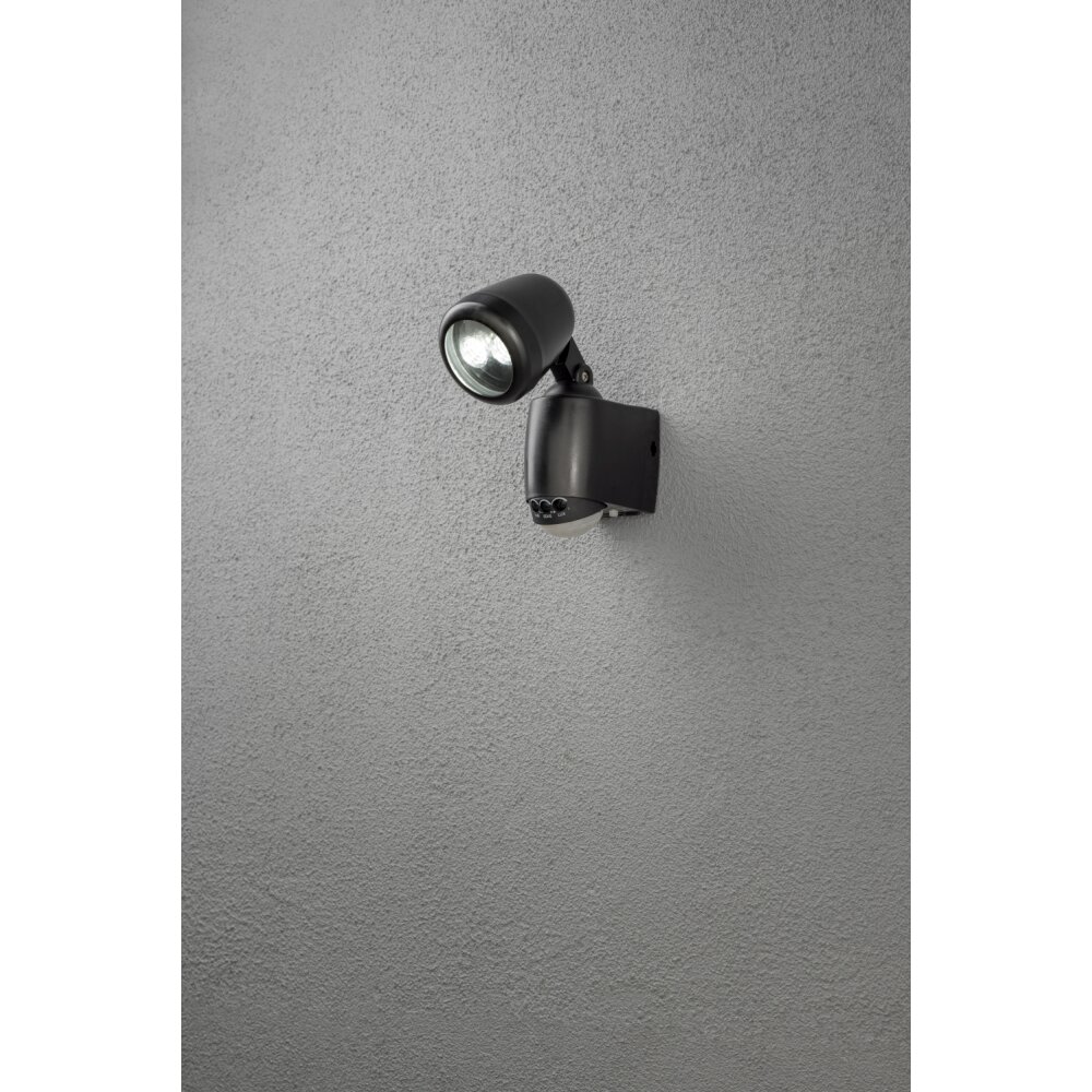 Applique murale Konstsmide Prato LED Noir, 2 lumières, Détecteur de mouvement main product photo