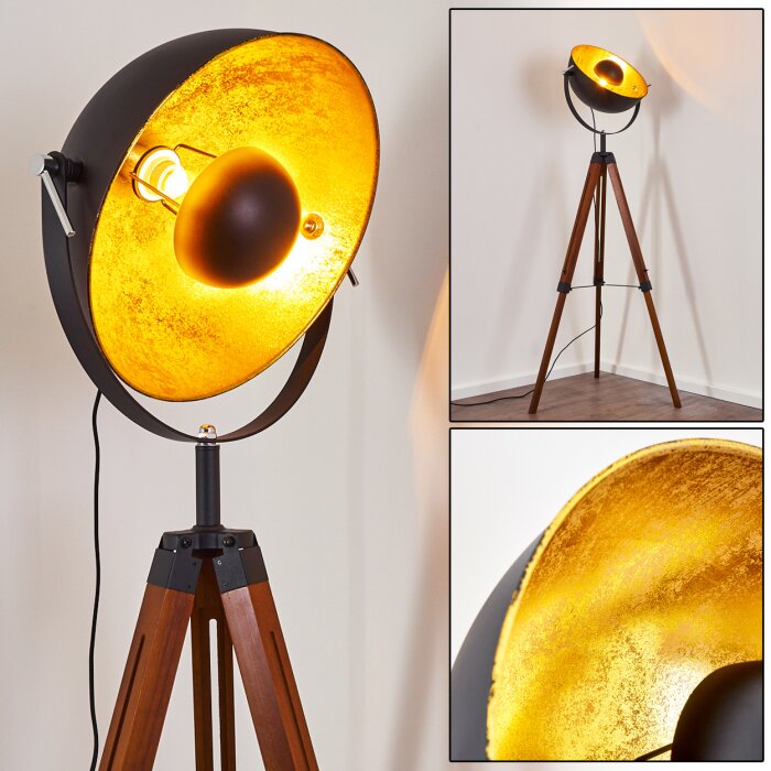 Lampadaire Jupiter Bois foncé, 1 lumière