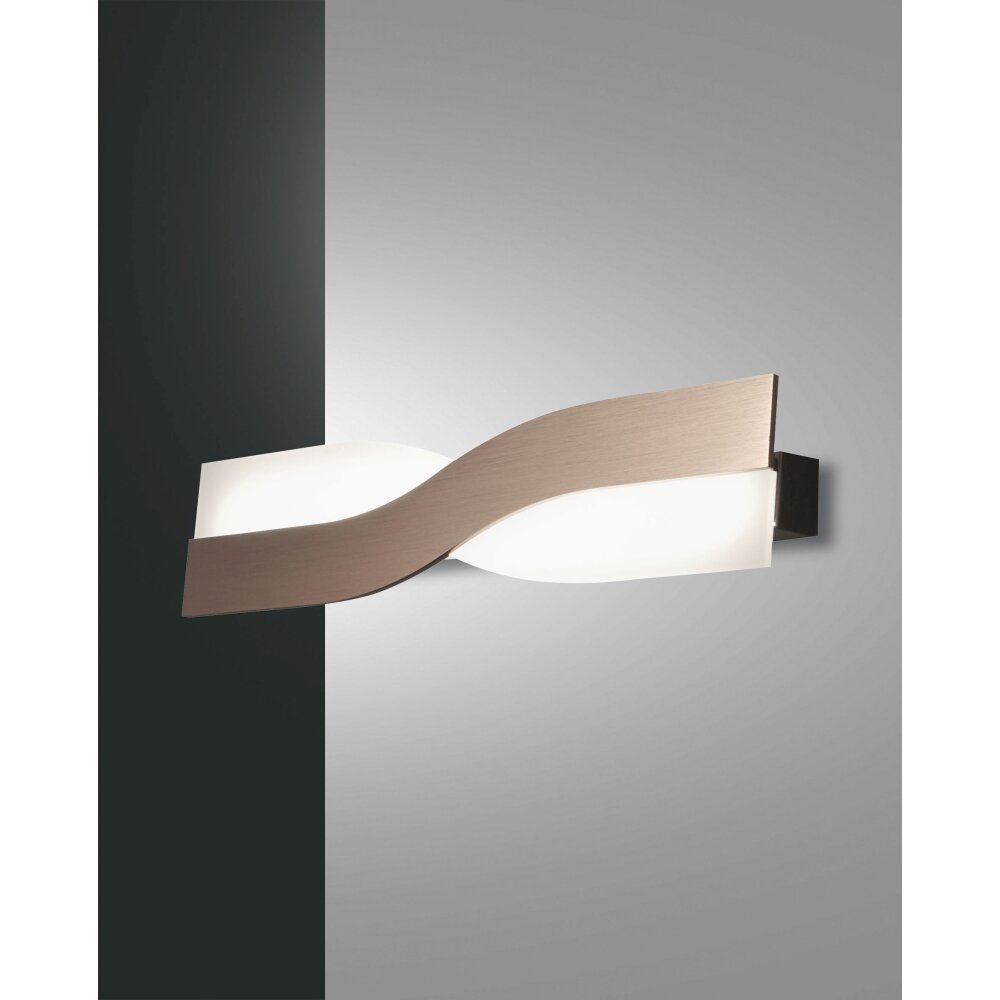 Applique murale Fabas Luce Riace LED Bronze, 1 lumière main product photo