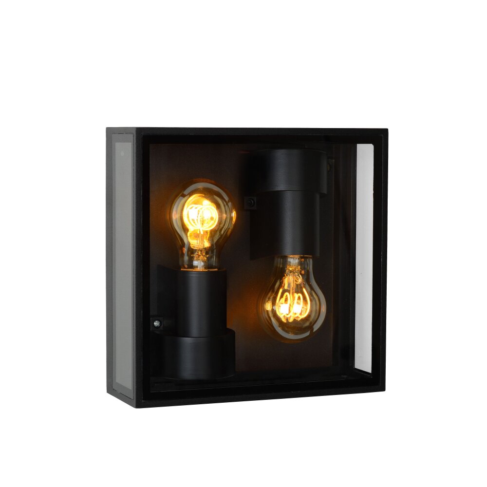 Applique murale d'extérieur Lucide DUKAN Noir, 2 lumières main product photo