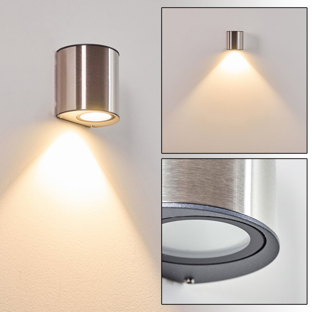 Applique murale d'extérieur Vano LED Acier inoxydable, 1 lumière main product photo