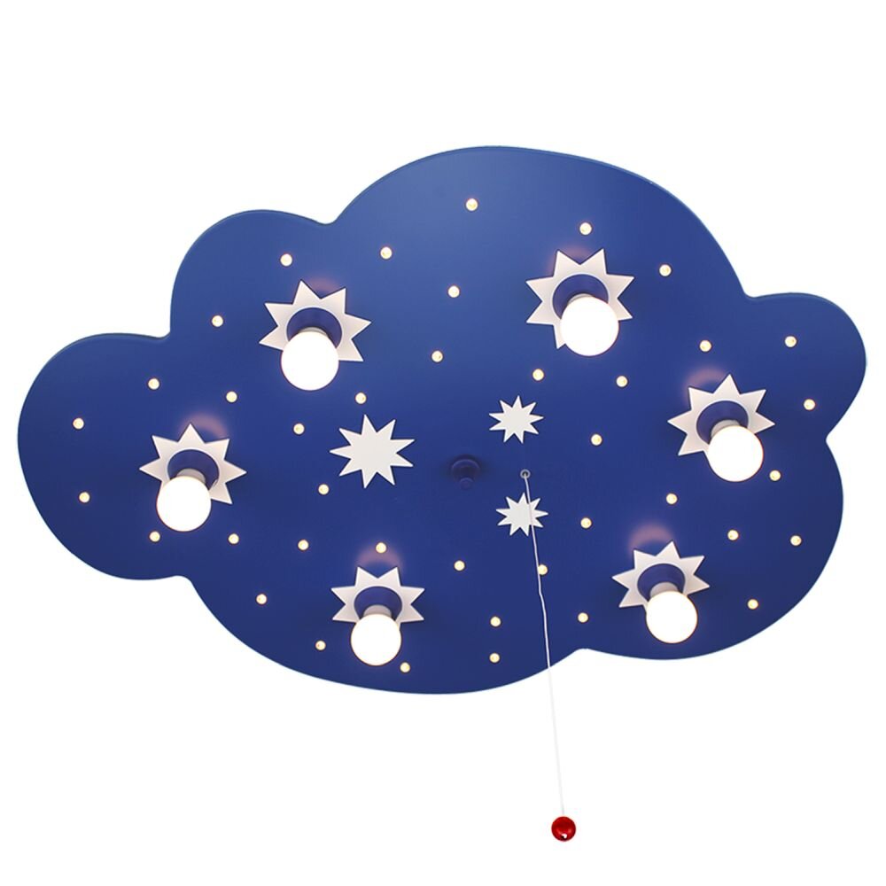 Applique murale Elobra STERNENWOLKE Bleu, 6 lumières main product photo