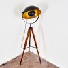 Lampadaire Jupiter Brun, Bois foncé, Noir, 1 lumière
