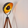 Lampadaire Jupiter Brun, Bois foncé, Noir, 1 lumière