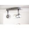 Spot de plafond LED Brilliant Leuchten Chrome, Blanc, 2 lumières