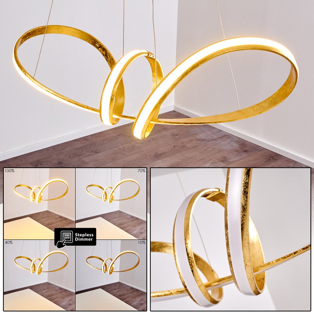 Suspension Woyens LED Or, 1 lumière main product photo