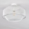 Plafonnier Limassol Chrome, Blanc, 1 lumière