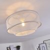 Plafonnier Limassol Chrome, Blanc, 1 lumière