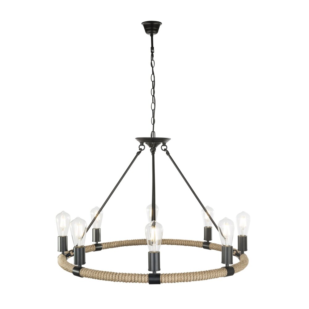 Suspension Globo ULLEU Noir, 8 lumières main product photo