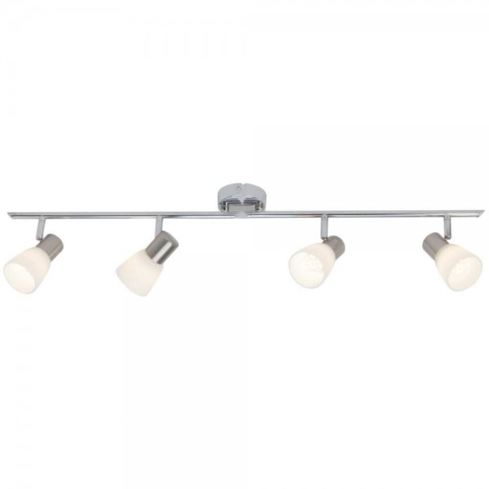 Barre de spots Brilliant Leuchten Janna Chrome, Blanc, 4 lumières main product photo
