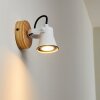 Applique murale Skodsbol Brun, Blanc, 1 lumière