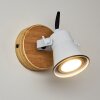 Applique murale Skodsbol Brun, Blanc, 1 lumière