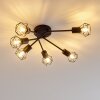 Plafonnier Baripada Noir, 6 lumières