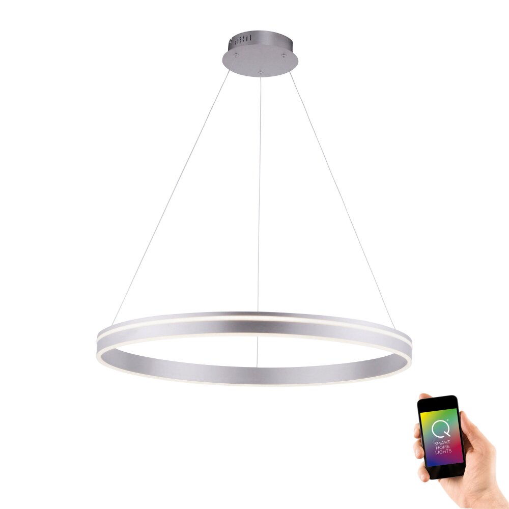 Suspension Paul Neuhaus Q-VITO LED Acier inoxydable, 1 lumière, Télécommandes main product photo
