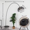 Lampadaire Pralo Noir, 1 lumière