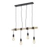 Suspension Reality BRODY Noir, 4 lumières
