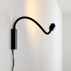 Lampe de chevet Alsea LED Noir, 1 lumière, Détecteur de mouvement